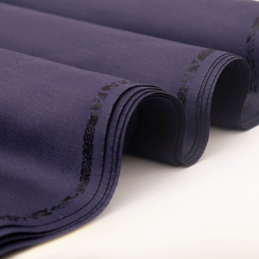 Men's Boski Wash & Wear Navy Shalwar Kameez Fabric
