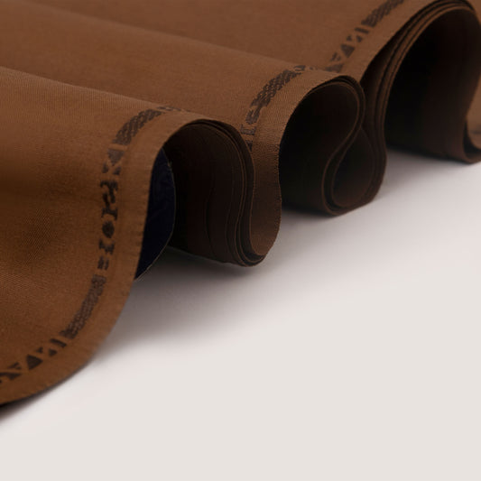 Men's Boski Wash & Wear Brown Shalwar Kameez Fabric