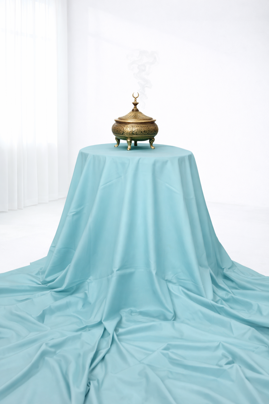 Men's Boski Wash & Wear  Blue Shalwar Kameez Fabric